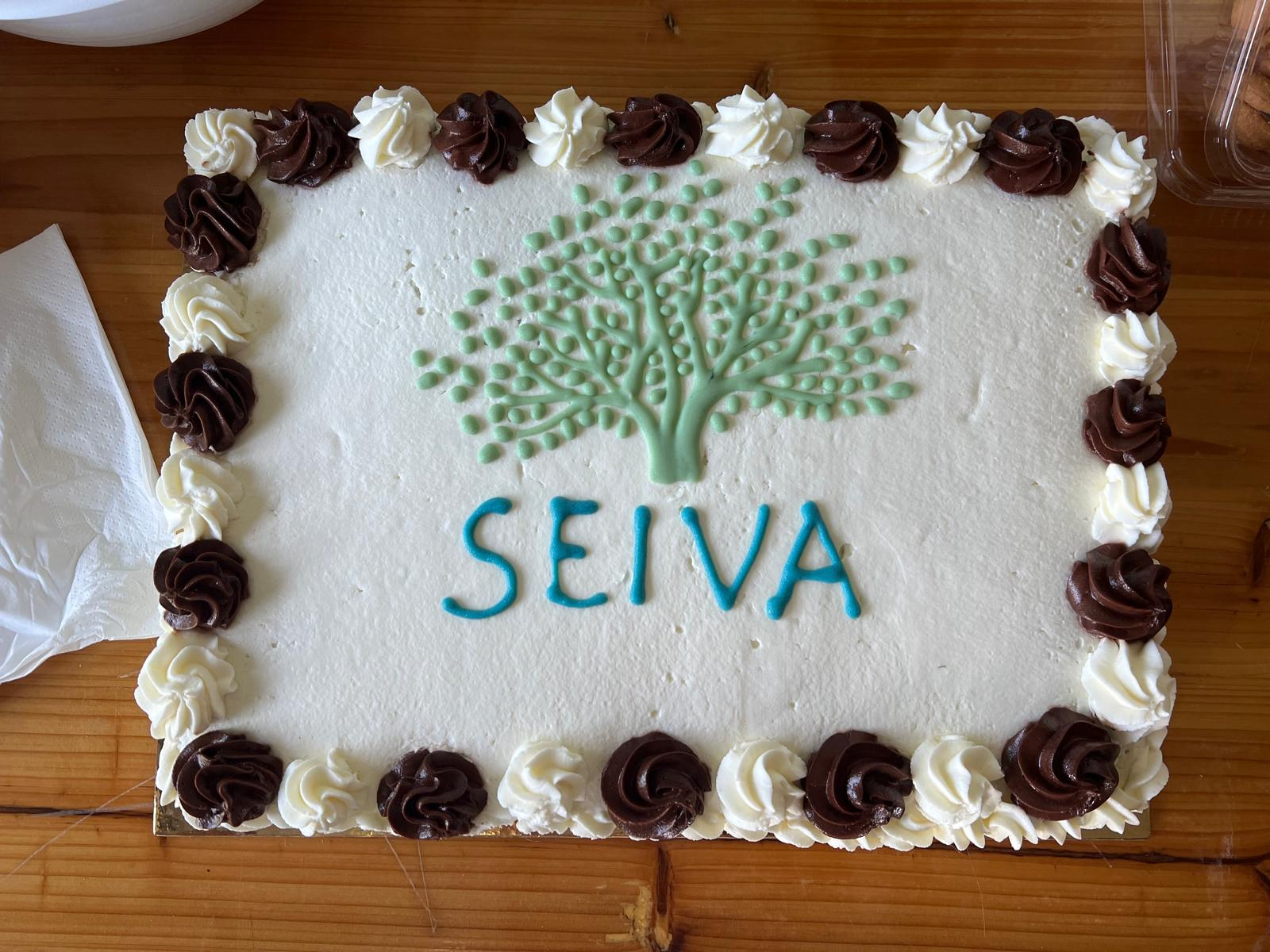 Torta celebrativa con il logo Seiva